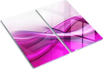 Produktbild von Tulup Glas-Herdabdeckplatte - 2x30x52cm - Glaskeramikkochfeld-Abdeckung Spritzschutz Zweiteilig Wellen