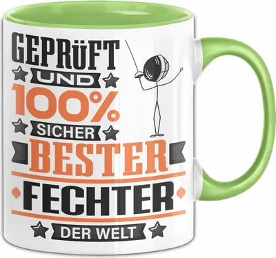 Produktbild von Fechter Geschenk Lustiger Spruch für Fechter Geschenkidee Bester Fechter Der Welt (Grün)