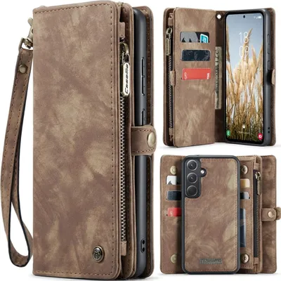 Produktbild von Samsung Galaxy A36 Hülle - CaseMe 008 2-in-1 Klapphülle & Back Cover mit Brieftasche - Braun