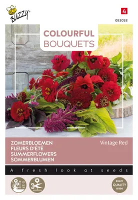 Obrázok produktu pre Buzzy Farebné kytice Vintage Red Samen - Ca. 5 gr | Buzzy_083058