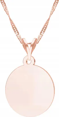 Produktbild von Vergoldete Halskette mit Ring, Anhängerplatte, Ring, SILBER 925