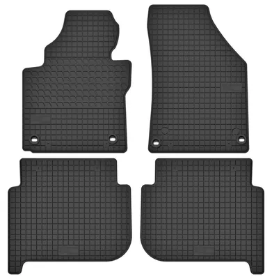 Zdjęcie produktu dla Dywaniki gumowe do Volkswagen Touran I 2003-2010 (minivan) – 4 szt., czarne, dopasowane – Wielganizator SolidTread