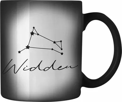 Produktbild von Trendation - Widder Sternzeichen Farbwechsel Zauber-Tasse Geschenk Horoskop Tierkreiszeichen (Schwarz)