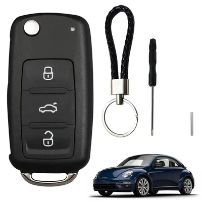 Zdjęcie produktu dla Obudowa kluczyka samochodowego, 3 przyciski, obudowa zamienna z wkładką do VW T4, T5, T6, Amarok, Polo, Golf, Tiguan, Beetle, EOS, Jetta, UP, Caddy