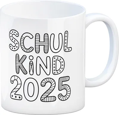 Produktbild von Schulkind 2025 Kaffeebecher zum Ausmalen