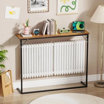 Produktbild von Konsolentisch schmal,100cm Beistelltisch,Eingangstisch aus Holzwerkstoff,Flurtisch,Platzsparend Kleiner Ausstellungstisch Sofatisch für Eingang/Flur