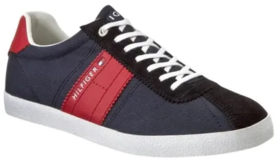 Produktbild von Tommy Hilfiger - Herren Sneaker "Playoff 1c", Leder PP5394 (40,5 EU) (Dunkles Marineblau/Rot)
