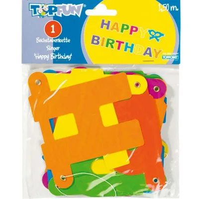 Produktbild von Stylex 14266, Girlande, Mehrfarbig, Geburtstag, 1,5 m, Englisch, Kind