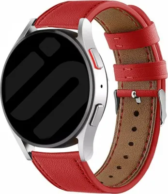 Produktbild von Strap-it Samsung Galaxy Watch 6 Classic 47mm Modernes Leder Armband (Rot)
