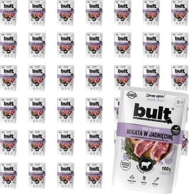 Produktbild von Bult | Feuchte Nahrung für Hunde - 40x100g - 75% Fleisch - 20% Lamm - Nassfutter Hund