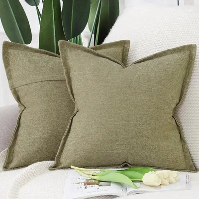 Immagine prodotto di Set Azomor con 2 federe decorative color verde muschio per soggiorno e camera da letto