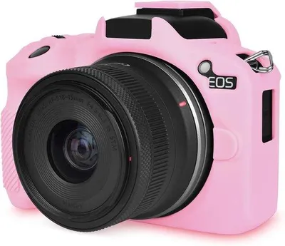 Produktbild von Silikonhoes für Canon EOS R50, leicht und tragbar, rosa, Kamera-Accessoire