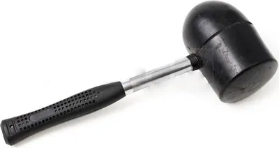 Produktbild von Gummihammer 85mm mit Metallstiel, gummiert Schwarzer Kopf MGC130