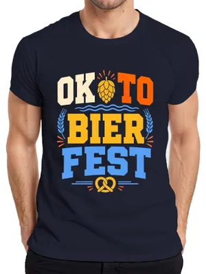 Obrázok produktu pre OKTO BIER FEST, , Bayern, párty, pitie, kožené nohavice, tradičné šaty (Dirndl), pánske tričko, tmavomodrá farba, veľkosť XL
