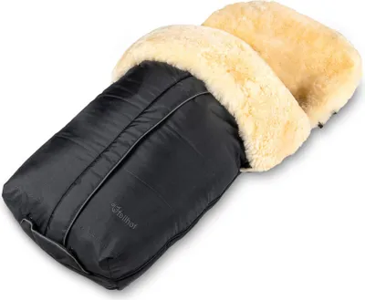 Produktbild von Fellhof Kinderwagen-Fellsack Fußsack Lammfell-Fußsack Cortina schwarz