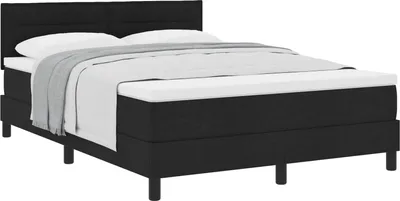 Produktbild von Boxspringbett mit Kopfteil Schwarz 160 x 200 cm Stoff