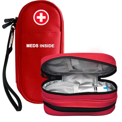 Image de Pochette de rangement pour médicaments avec 4 compartiments et design étanche