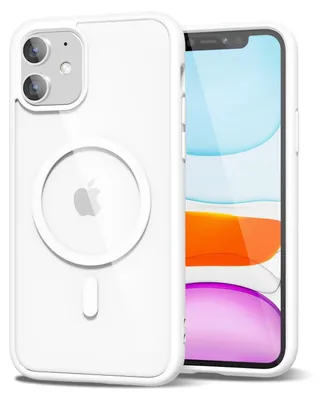 Produktbild von Magnetisch Hülle für iPhone XR, Kompatibel mit MagSafe, Transparent Acryl Stoßfeste Handyhülle Weiß