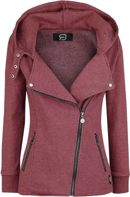 Produktbild von RED by EMP Damen rote Kapuzenjacke mit Kragen L