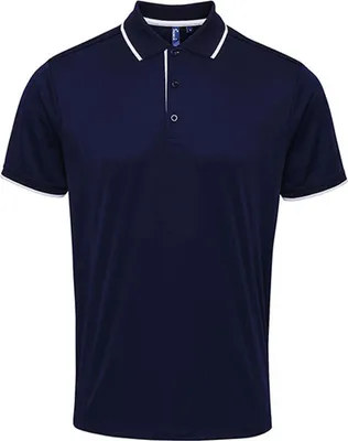 Immagine prodotto di Premier Workwear PR618 | Polo Coolchecker a contrasto da uomo - Colore: Navy/Bianco - Taglia: 3XL