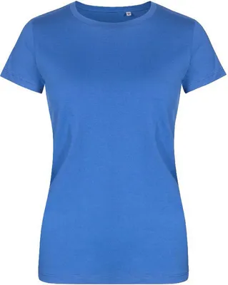 Immagine prodotto di X.O by Promodoro 1505 | Maglietta girocollo da donna, cotone pettinato - Colore: Azzurro - Taglia: XXL