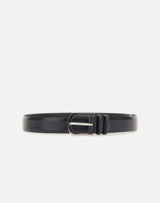 Image de Ceinture pour homme Orciani, modèle U08271, en cuir de veau classique, largeur de 3 cm, couleur océan