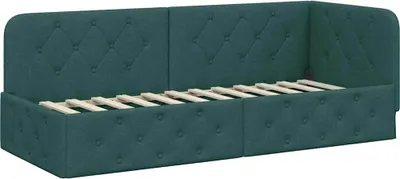 Immagine prodotto di vidaXL Letto angolare verde scuro 80 x 200 cm Tessuto