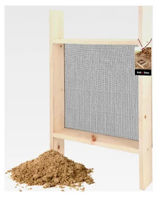Produktbild von Durchwurfsieb 4x4 mm aus Holz und Stahl für Gartenarbeiten