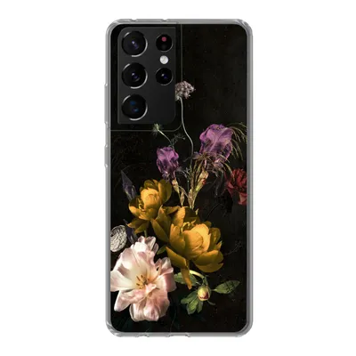 Produktbild von MuchoWow® Handyhülle Schutzhülle Hülle für Samsung Galaxy S21 Ultra Blumen - Muster - Pflanzen Silikon Softcase Handy Hülle - Mobiltelefon