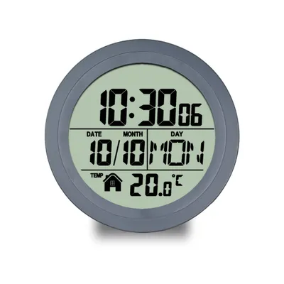 Produktbild von Kein Stanzen, Saugnapfuhr, Heimuhr, wasserdicht, Badezimmer, Waschraum, Kuechenuhr, LCD-Digitalanzeige, Uhr, Temperaturdetektor