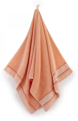 Zdjęcie produktu dla Ręcznik, ręcznik z egipskiej bawełny, wysoka jakość, geometryczny wzór, Rondo 70x140 różowy
