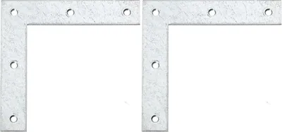 Produktbild von Eckwinkel | sendzimirverzinkt | 160 x 160 x 30 mm (Packung mit 2)