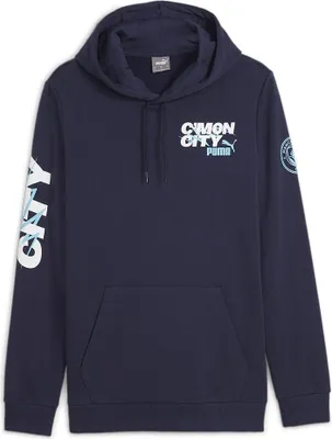 Image de Puma Manchester City Ftblicons Sweat à capuche Bleu L Homme Bleu L