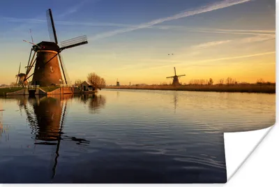 Produktbild von MuchoWow® Poster Mühle - Wasser - Horizont 30x20 cm - Plakate - Print