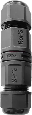Produktbild von Gerade Kabelmuffe IP68 mit Schnellverbinder, 3-polig, 4 mm², 400 V/20 A