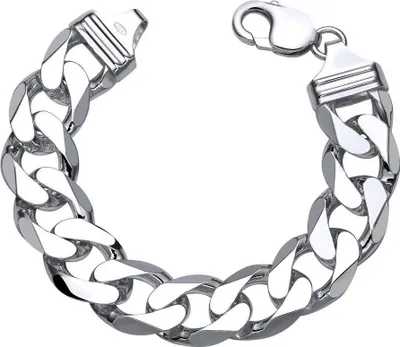 Produktbild von 925 Silber Panzerarmband 19cm für Herren 15mm PA0150 von JEWLIX