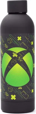 Produktbild von Xbox - Fľaša na vodu, nerezová oceľ NS6629 (jedna veľkosť) (čierna/zelená)