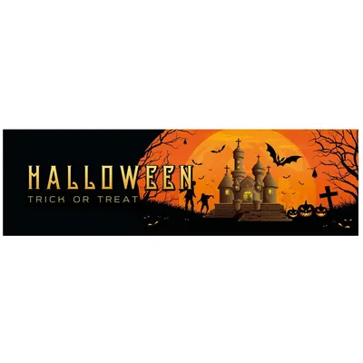 Produktbild von EUROPALMS Halloween Banner, Geisterhaus, 300x90cm (80164201)