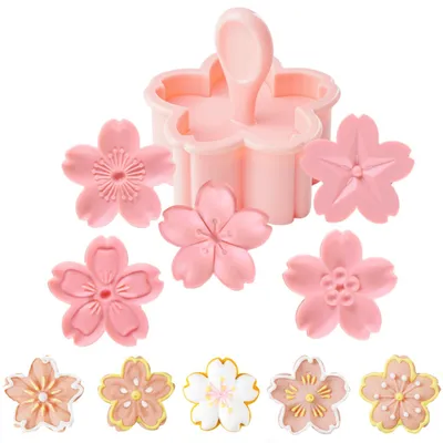 5 Kirschblüten-Ausstechformen Set zum Backen