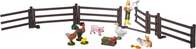 Produktbild von Playtive Junior Spielfiguren Set Bauernhof Sammelfiguren Bäuerin Ferkel Huhn