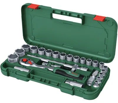 Image de Set 25 pièces avec cliquet 1/2' - BOSCH - 1600A02Z9F