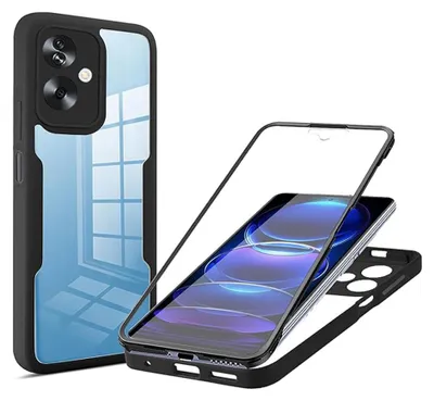 Produktbild von Techsuit ColorVerse 360 Hülle mit Schutzfolie für Oppo A79 / OnePlus Nord N30 SE - Schwarz