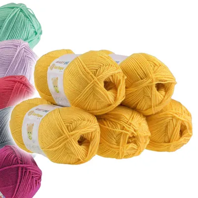 5x100g Strickgarn Kartopu BABY ONE sonnengelb
