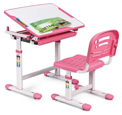 Produktbild von Kinderbüro - Kindertisch - Kindermöbel - Schreibtisch - Kinderarbeitsplatz - Höhenverstellbar