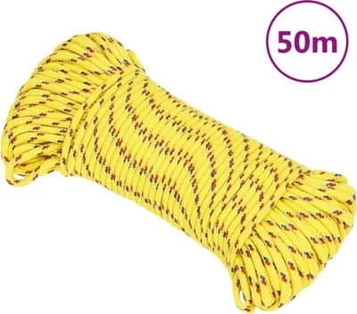 Produktbild von Bootsseil Gelb 4 mm 50 m Polypropylen