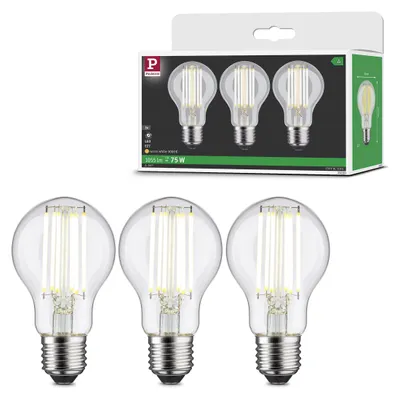 Productafbeelding van Paulmann Eco-Line, set van 3 LED-lampen met gloeidraadlook, 230V