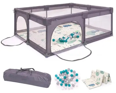 Obrázek produktu pro Ohrádka Playpark Grey s matrací