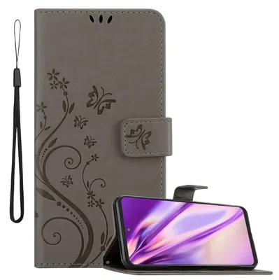 Immagine prodotto di Cadorabo cover per Motorola EDGE 20 LITE / FUSION cover protettiva in grigio cover protettiva cover cellulare cover custodia fiori fiore