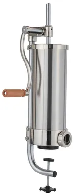 Imagen del producto de KRAFT&DELE | Relleno manual para salchichas, máquina para salchichas de acero inoxidable, máquina de relleno para salchichas, color plateado, prensa para salchichas con abrazadera de mesa, pistola para salchichas que incluye tubos de llenado, capacidad de 4 kg