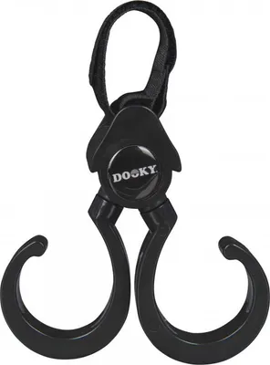 Obrázek produktu pro Dooky 5027050, Hák, Černá, Dětské kočárky, Chlapec/děvče, 2 hák/háky, Sychý zip